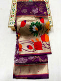New Half All-Over Yeola Brocade Paithani Saree with Lotus Pallu & Brocade Blouse