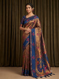 Premium Kanchipuram Soft Silk Saree with Contrast Blouse