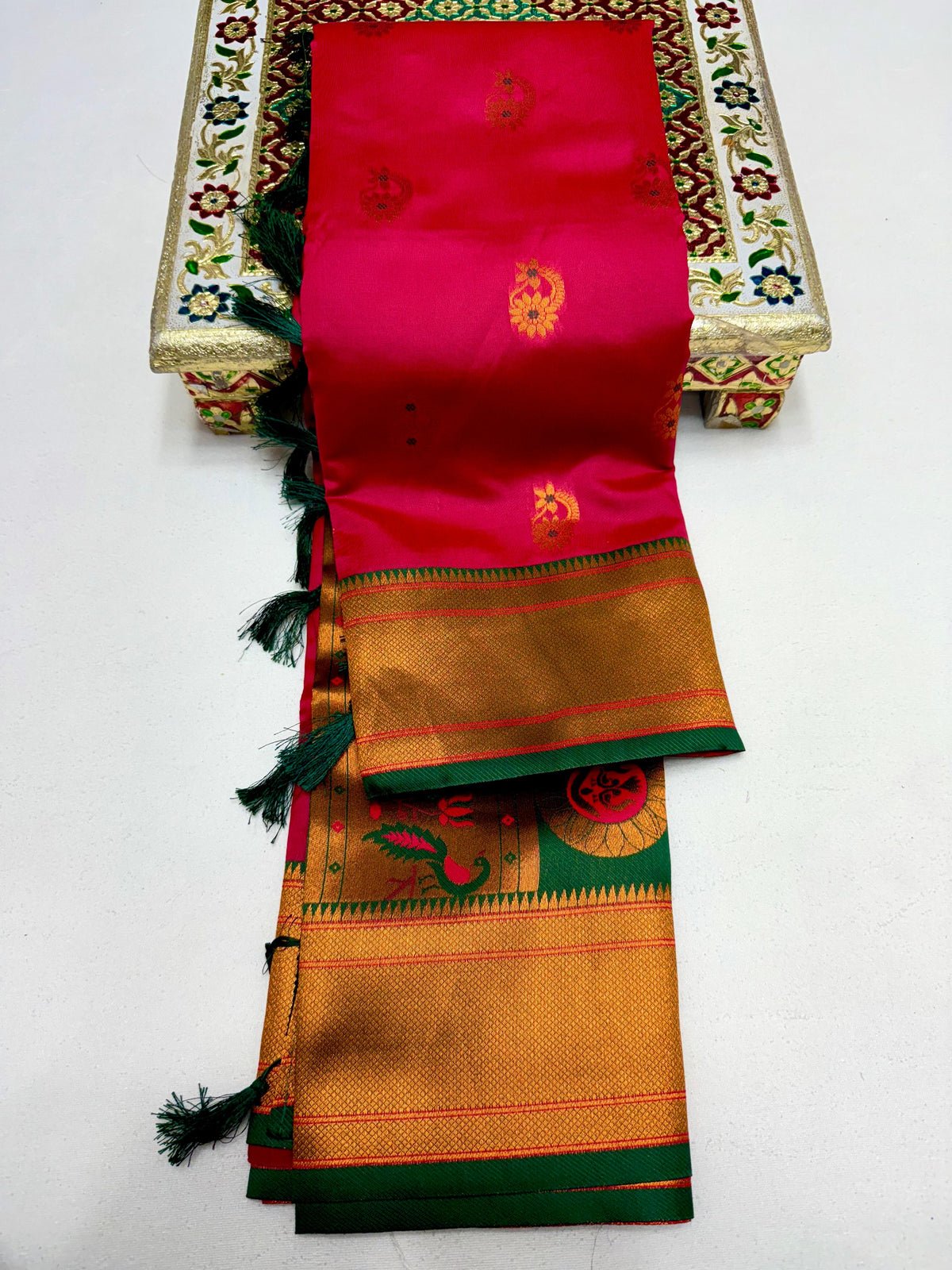 Megha Nath Paithani Soft Silk Saree with Meenakari Pallu