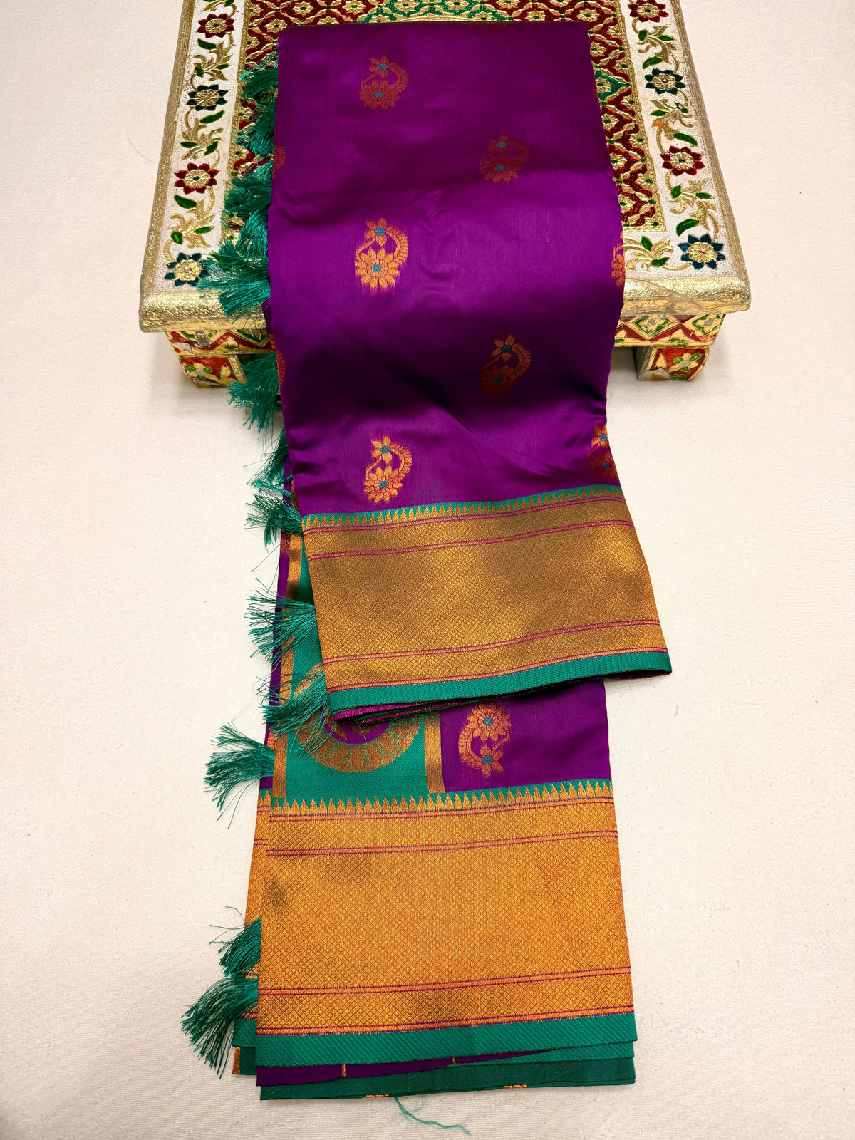 Megha Nath Paithani Soft Silk Saree with Meenakari Pallu