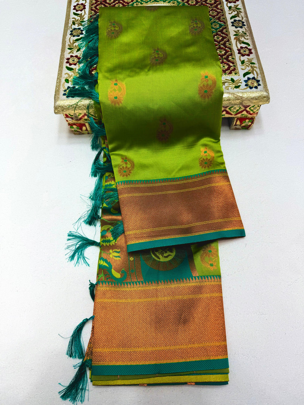 Megha Nath Paithani Soft Silk Saree with Meenakari Pallu