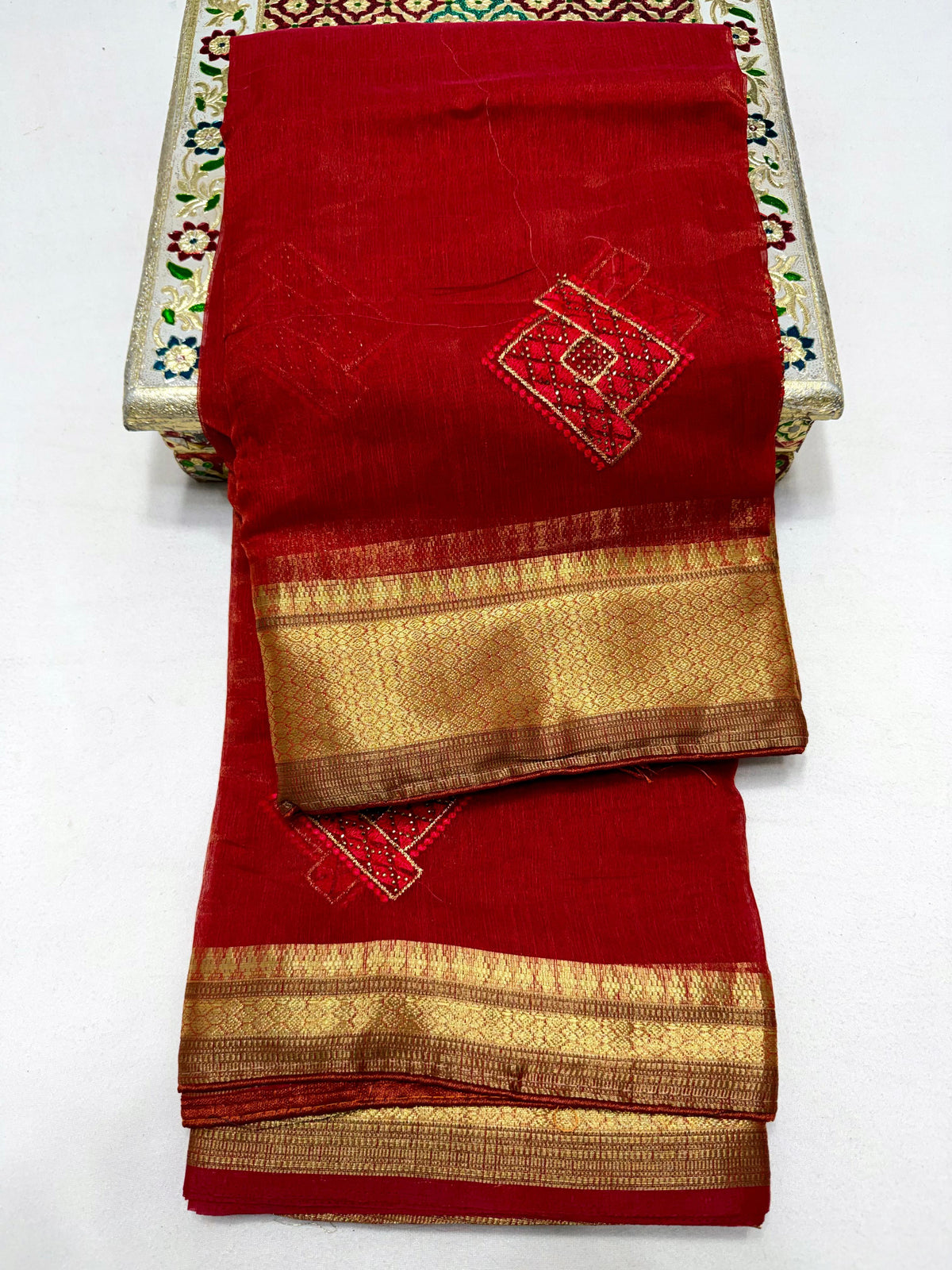 Pure Organza Silk Saree with Rich Pallu